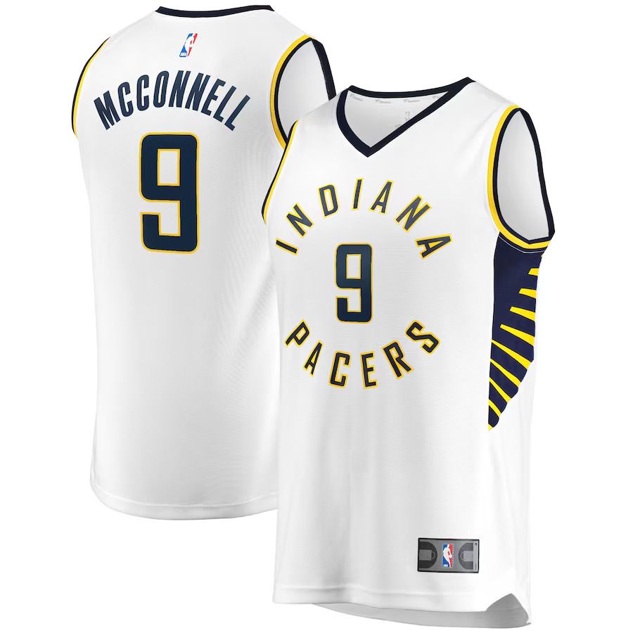 Men Indiana Pacers #9 T.J. McConnell Fanatics Branded White Fast Break Player Replica NBA Jersey